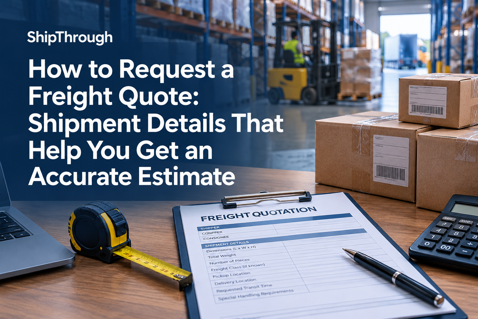 How to Request a Freight Quote Shipment Details That Help You Get an Accurate Estimate